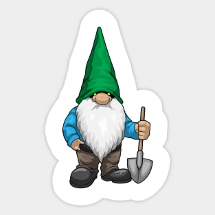 Gnome Halloween Shovel Sticker